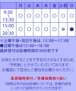 診療時間表